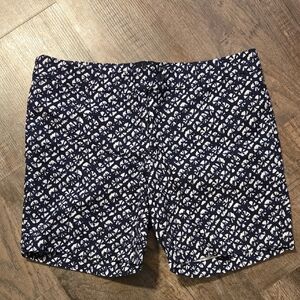 Cynthia Rowley Navy and White Floral Shorts